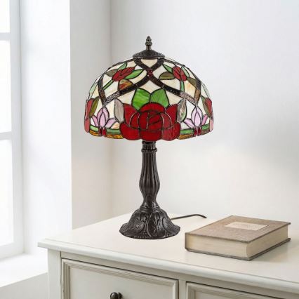 Brilagi - Tiffany vitrāžas galda lampa GARLAN 1xE27/40W/230V