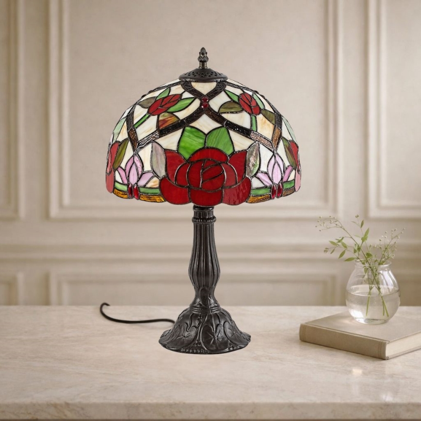 Brilagi - Tiffany vitrāžas galda lampa GARLAN 1xE27/40W/230V