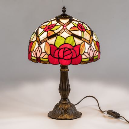 Brilagi - Tiffany vitrāžas galda lampa GARLAN 1xE27/40W/230V
