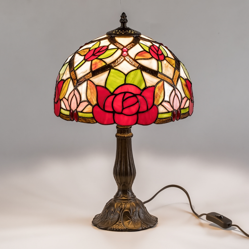 Brilagi - Tiffany vitrāžas galda lampa GARLAN 1xE27/40W/230V
