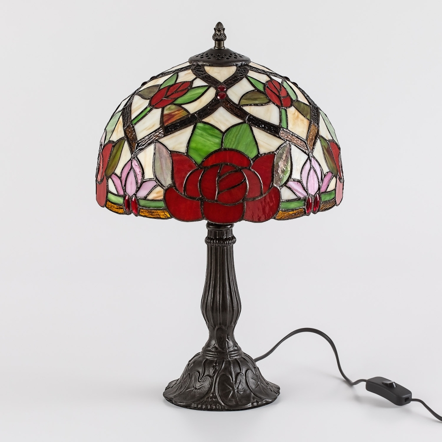 Brilagi - Tiffany vitrāžas galda lampa GARLAN 1xE27/40W/230V