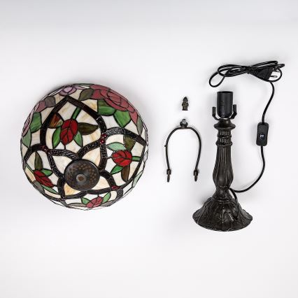Brilagi - Tiffany vitrāžas galda lampa GARLAN 1xE27/40W/230V