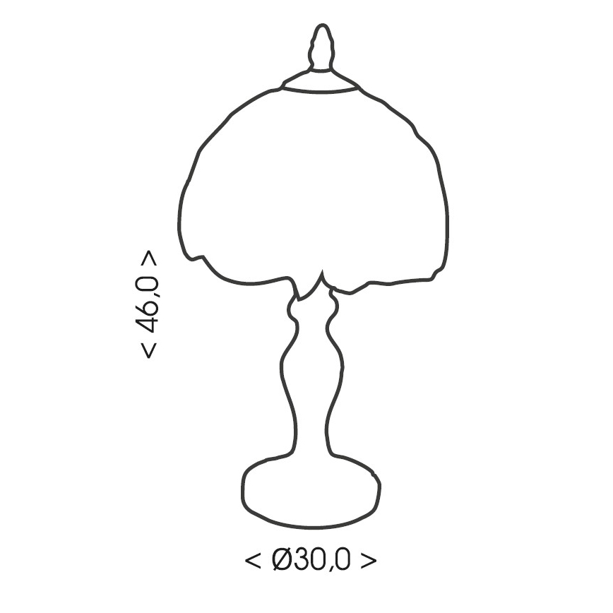 Brilagi - Tiffany vitrāžas galda lampa JUNGLE 1xE27/60W/230V
