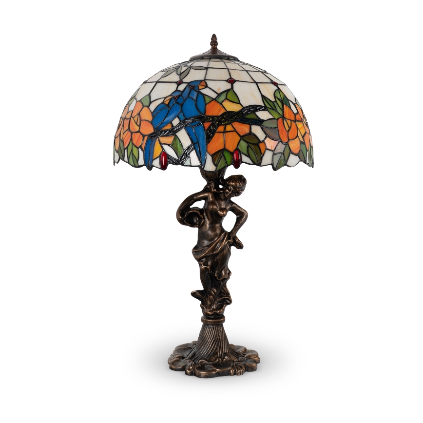Brilagi - Tiffany vitrāžas galda lampa JUNGLE 1xE27/60W/230V