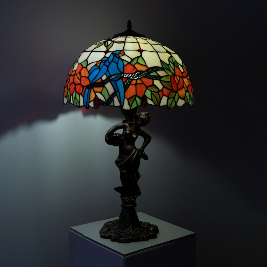 Brilagi - Tiffany vitrāžas galda lampa JUNGLE 1xE27/60W/230V