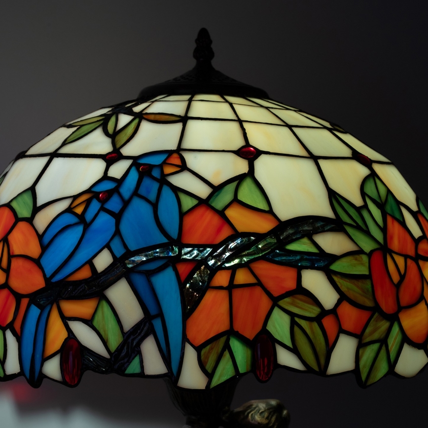 Brilagi - Tiffany vitrāžas galda lampa JUNGLE 1xE27/60W/230V