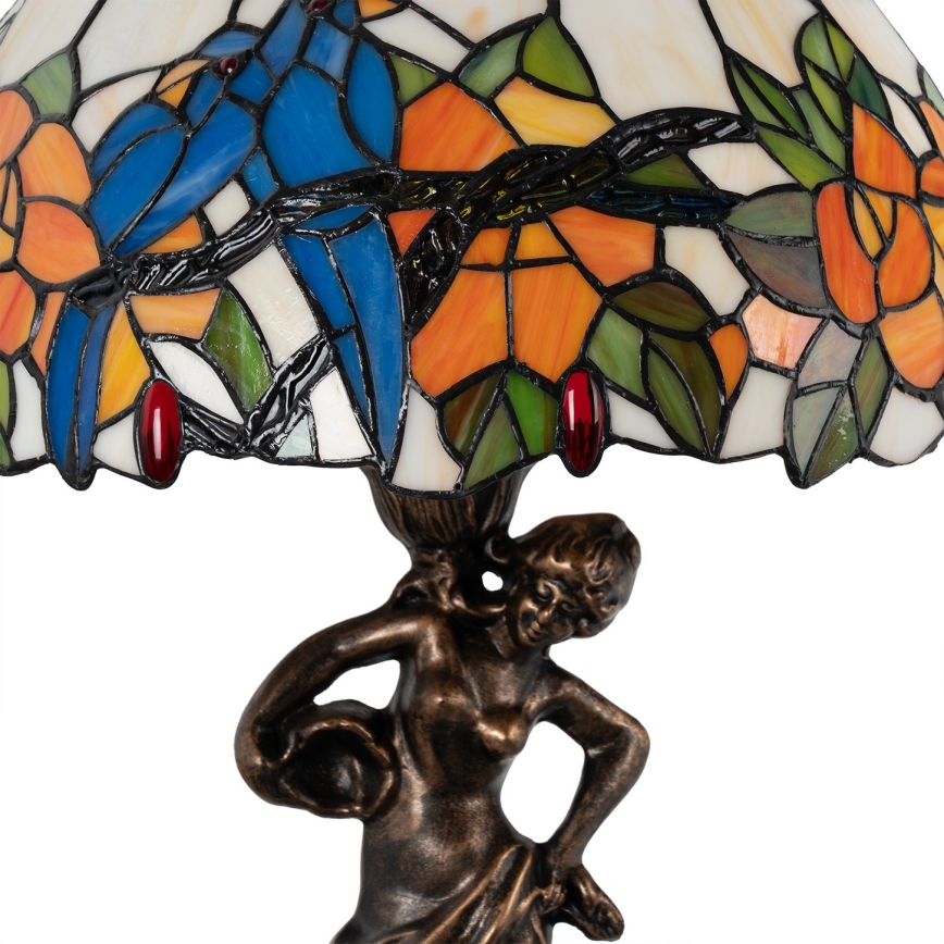 Brilagi - Tiffany vitrāžas galda lampa JUNGLE 1xE27/60W/230V