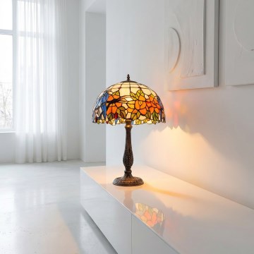 Brilagi - Tiffany vitrāžas galda lampa JUNGLE 2xE27/60W/230V