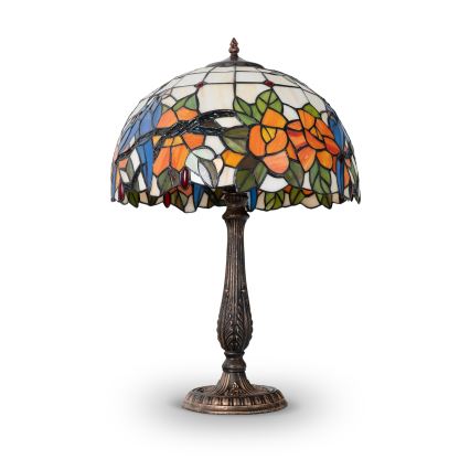 Brilagi - Tiffany vitrāžas galda lampa JUNGLE 2xE27/60W/230V
