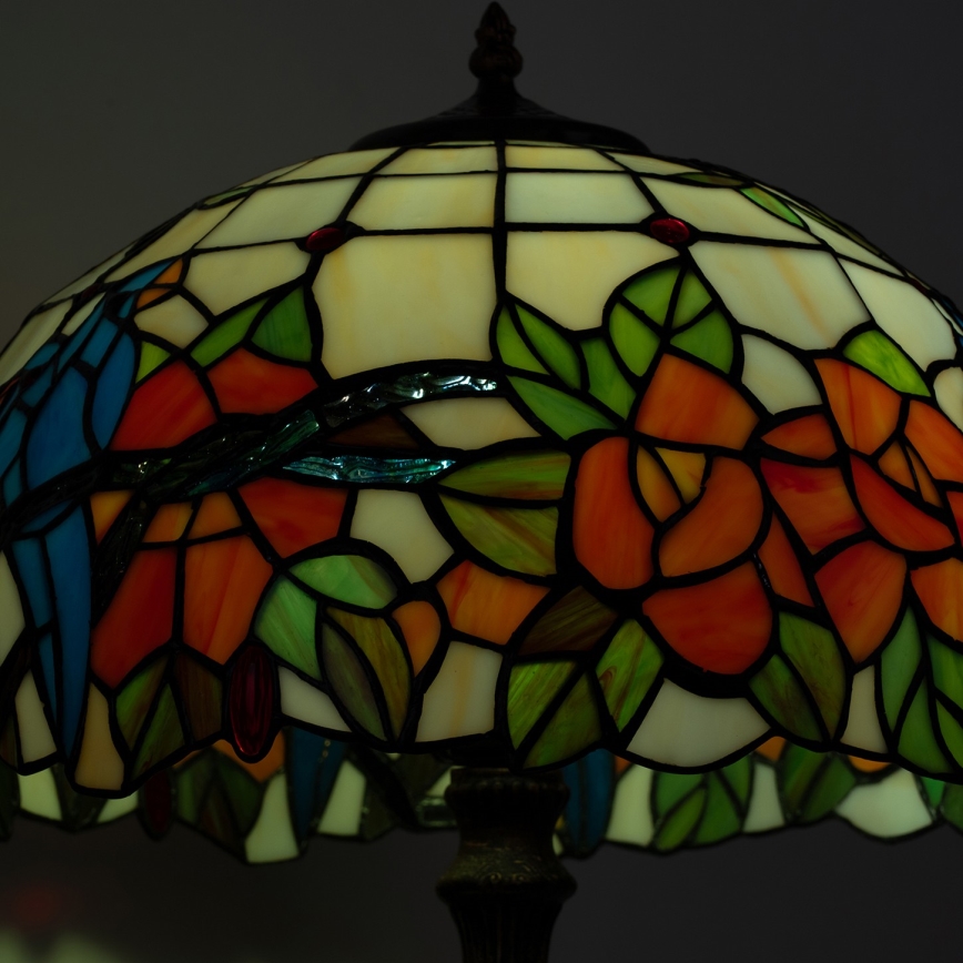 Brilagi - Tiffany vitrāžas galda lampa JUNGLE 2xE27/60W/230V