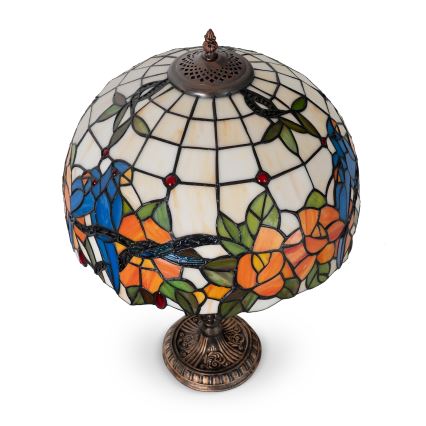 Brilagi - Tiffany vitrāžas galda lampa JUNGLE 2xE27/60W/230V