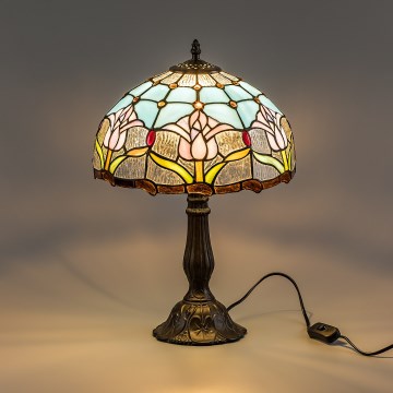 Brilagi - Tiffany vitrāžas galda lampa LORAS 1xE27/40W/230V