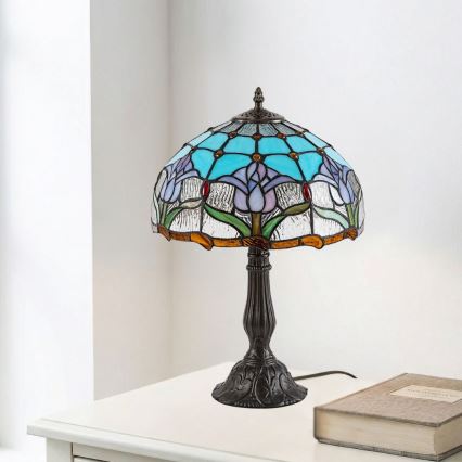 Brilagi - Tiffany vitrāžas galda lampa LORAS 1xE27/40W/230V