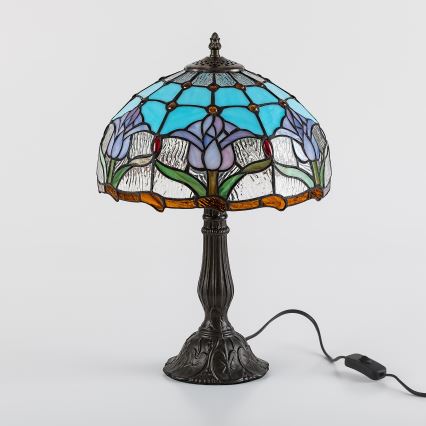 Brilagi - Tiffany vitrāžas galda lampa LORAS 1xE27/40W/230V