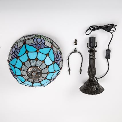 Brilagi - Tiffany vitrāžas galda lampa LORAS 1xE27/40W/230V