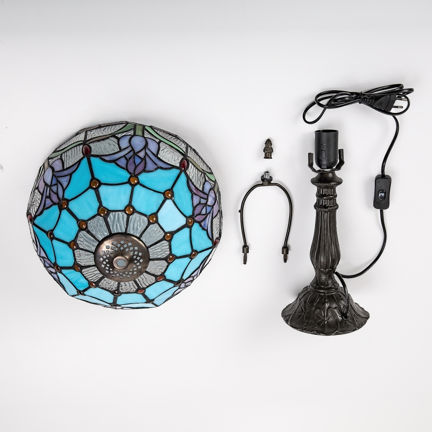 Brilagi - Tiffany vitrāžas galda lampa LORAS 1xE27/40W/230V
