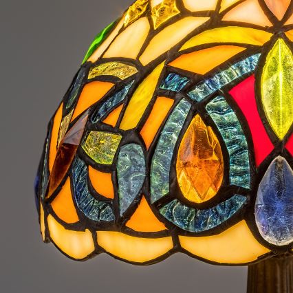 Brilagi - Tiffany vitrāžas galda lampa LUISA 1xE14/40W/230V