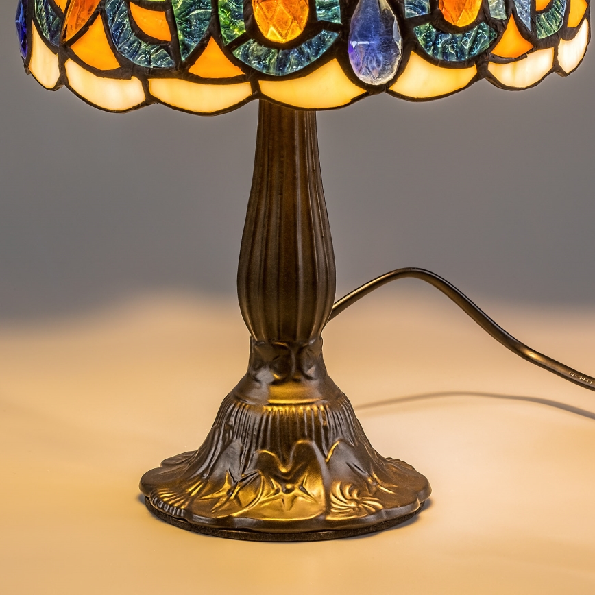 Brilagi - Tiffany vitrāžas galda lampa LUISA 1xE14/40W/230V