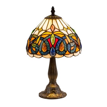 Brilagi - Tiffany vitrāžas galda lampa LUISA 1xE14/40W/230V