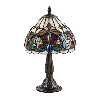 Brilagi - Tiffany vitrāžas galda lampa LUISA 1xE14/40W/230V