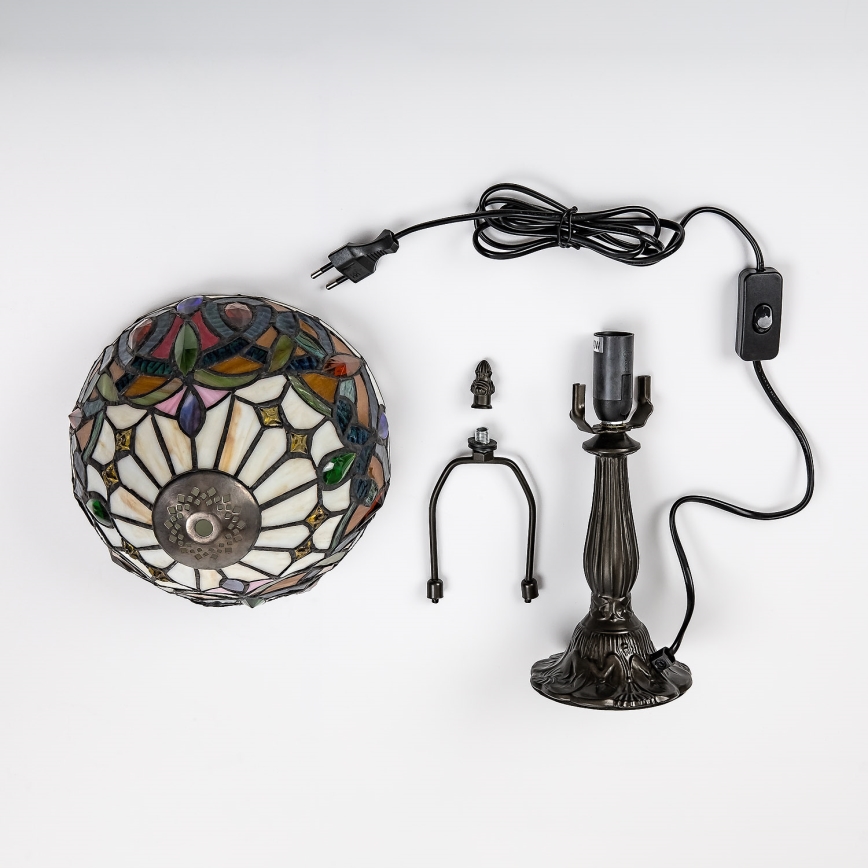 Brilagi - Tiffany vitrāžas galda lampa LUISA 1xE14/40W/230V