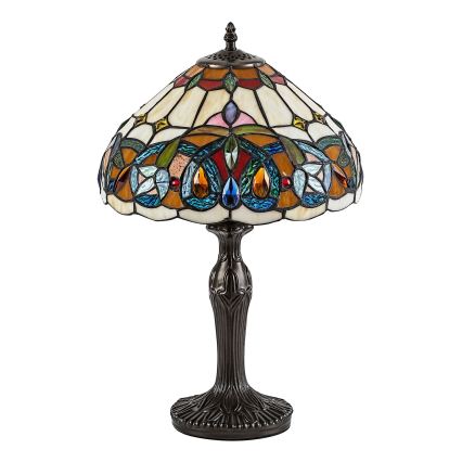 Brilagi - Tiffany vitrāžas galda lampa LUISA 1xE27/40W/230V