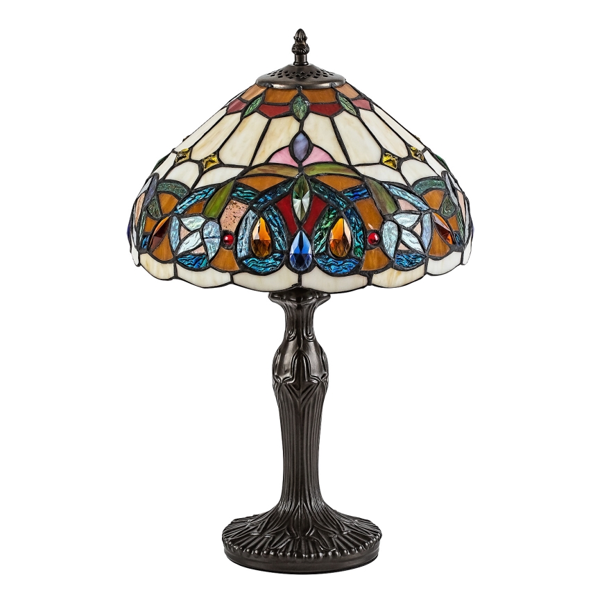 Brilagi - Tiffany vitrāžas galda lampa LUISA 1xE27/40W/230V