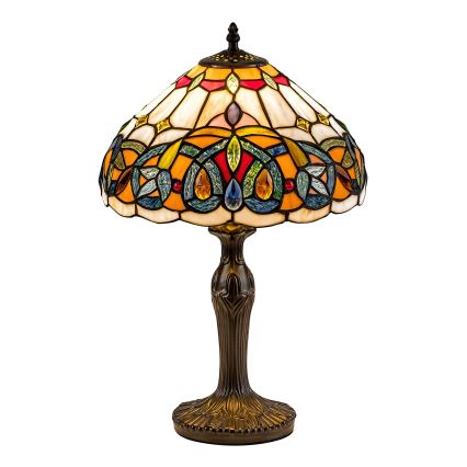Brilagi - Tiffany vitrāžas galda lampa LUISA 1xE27/40W/230V