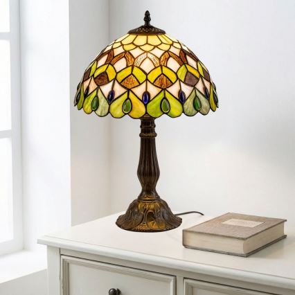 Brilagi - Tiffany vitrāžas galda lampa MARGARET 1xE27/40W/230V