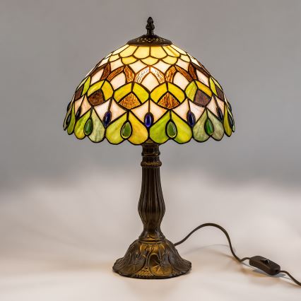 Brilagi - Tiffany vitrāžas galda lampa MARGARET 1xE27/40W/230V