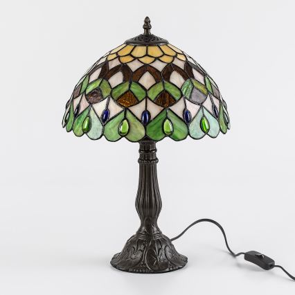 Brilagi - Tiffany vitrāžas galda lampa MARGARET 1xE27/40W/230V