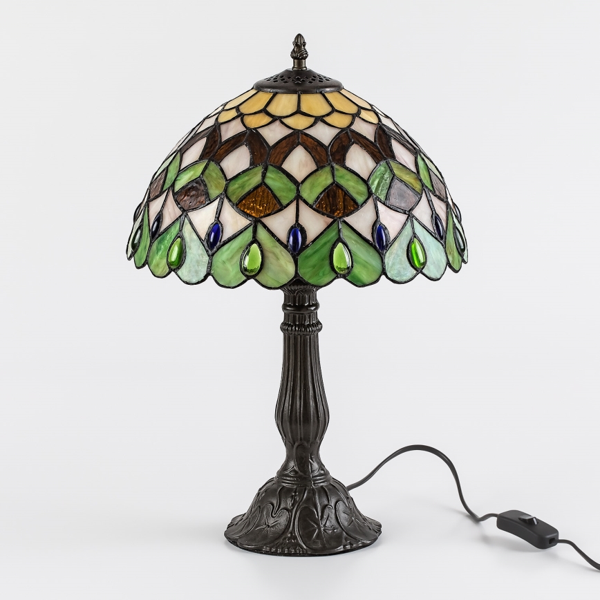 Brilagi - Tiffany vitrāžas galda lampa MARGARET 1xE27/40W/230V