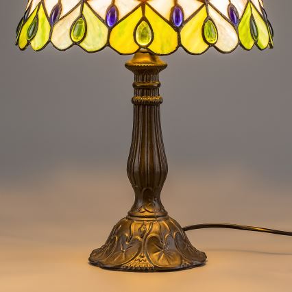 Brilagi - Tiffany vitrāžas galda lampa MARGARET 1xE27/40W/230V