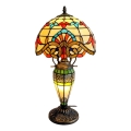 Brilagi - Tiffany vitrāžas galda lampa MIRABELLA 1xE27/60W/230V + 1xE14/40W