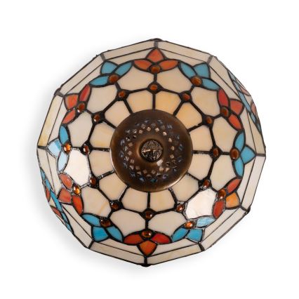 BRILAGI - Tiffany vitrāžas galda lampa MIRABELLA 1xE27/60W/230V + 1xE14/40W