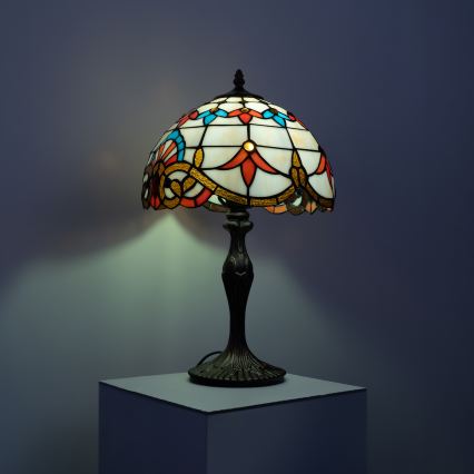 Brilagi - Tiffany vitrāžas galda lampa MIRABELLA 1xE27/60W/230V