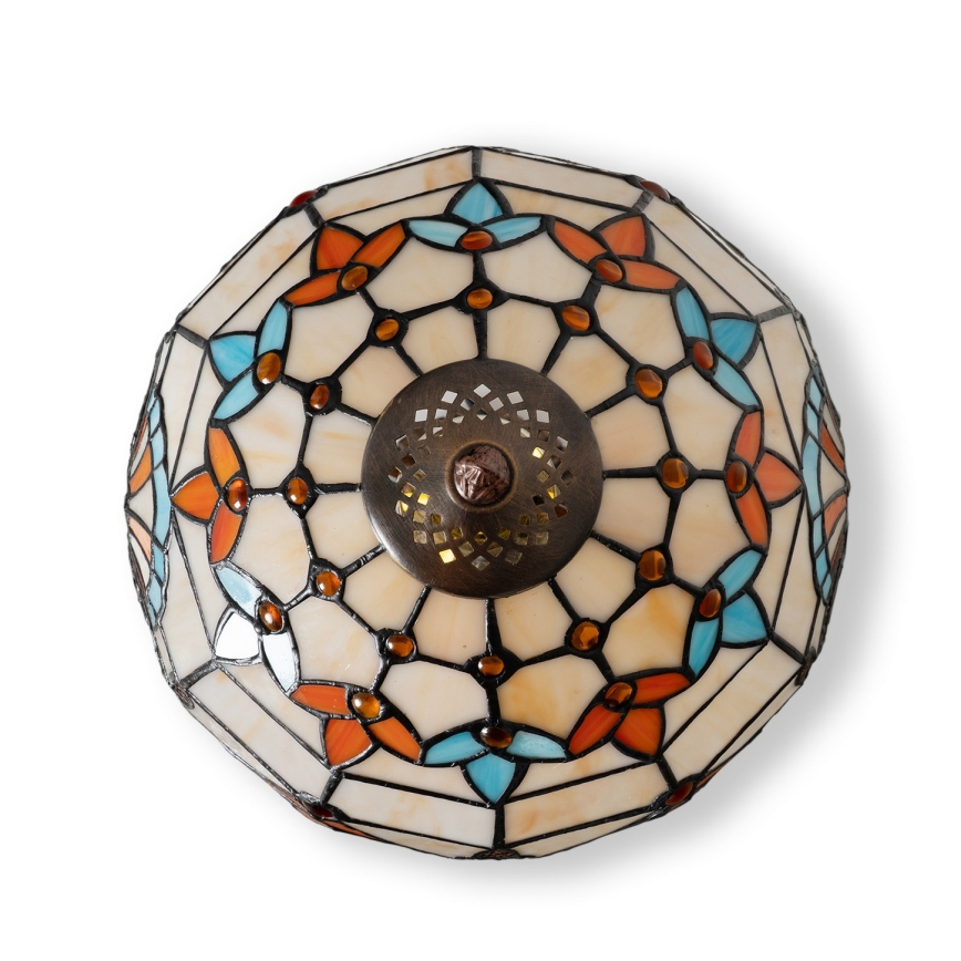 Brilagi - Tiffany vitrāžas galda lampa MIRABELLA 1xE27/60W/230V