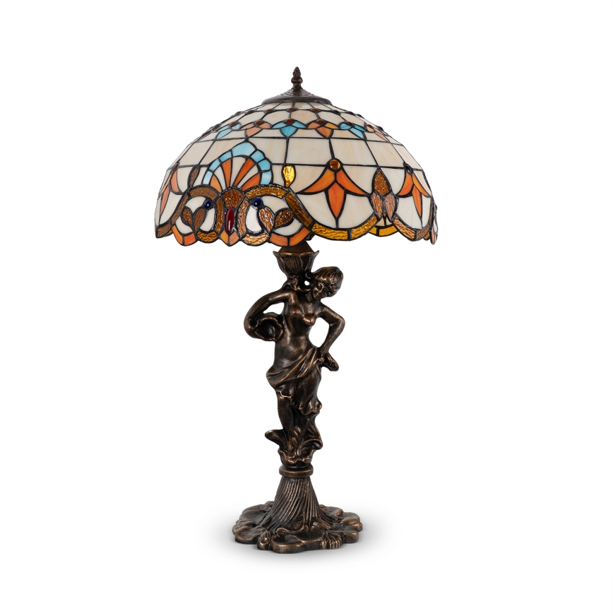 Brilagi - Tiffany vitrāžas galda lampa MIRABELLA 1xE27/60W/230V