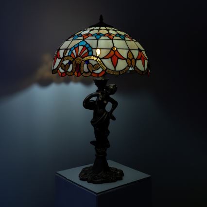 Brilagi - Tiffany vitrāžas galda lampa MIRABELLA 1xE27/60W/230V