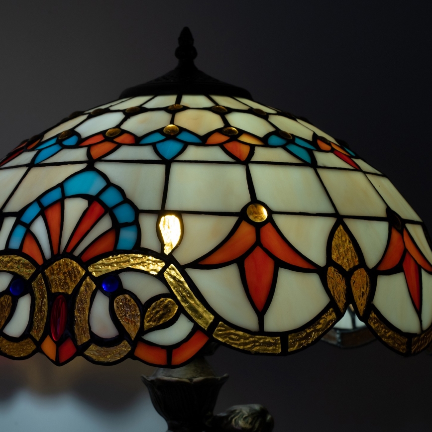 Brilagi - Tiffany vitrāžas galda lampa MIRABELLA 1xE27/60W/230V