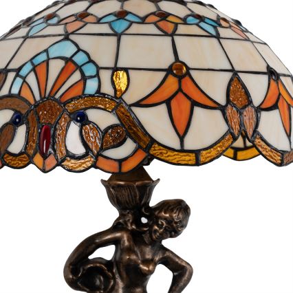 Brilagi - Tiffany vitrāžas galda lampa MIRABELLA 1xE27/60W/230V