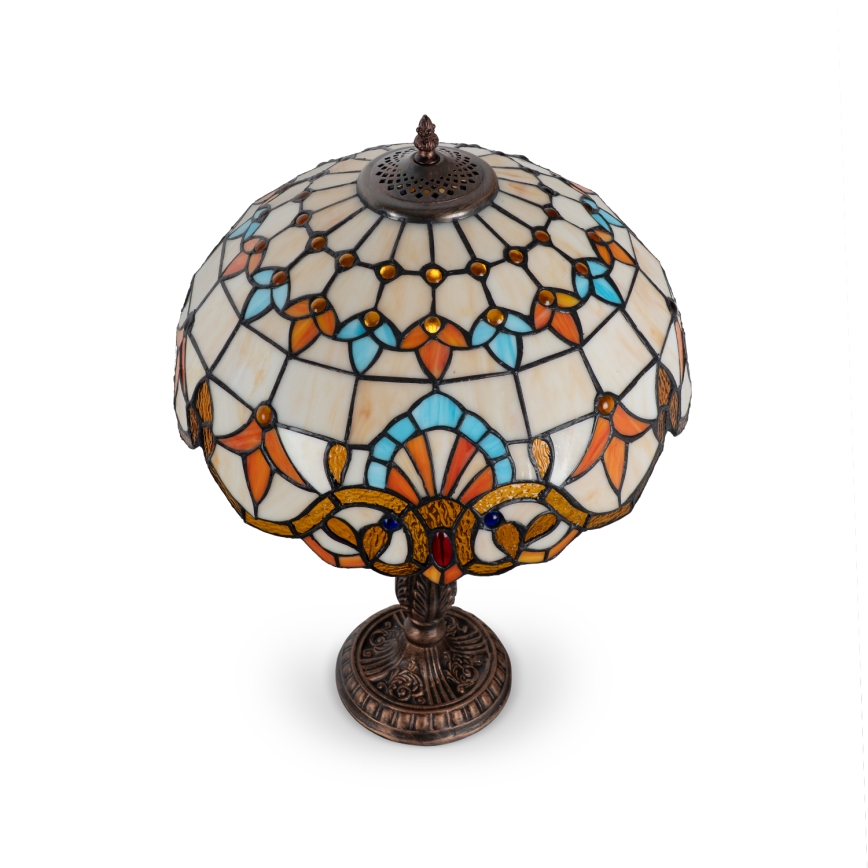 Brilagi - Tiffany vitrāžas galda lampa MIRABELLA 2xE27/60W/230V