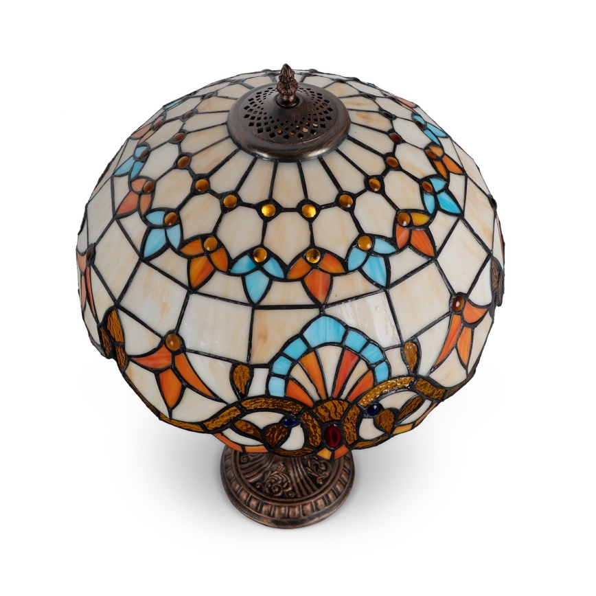 Brilagi - Tiffany vitrāžas galda lampa MIRABELLA 2xE27/60W/230V
