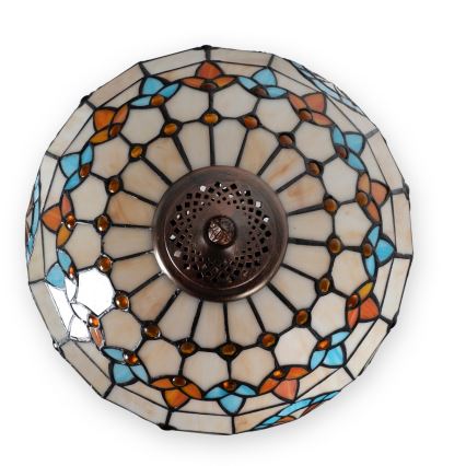 Brilagi - Tiffany vitrāžas galda lampa MIRABELLA 2xE27/60W/230V