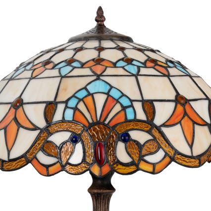 Brilagi - Tiffany vitrāžas galda lampa MIRABELLA 2xE27/60W/230V