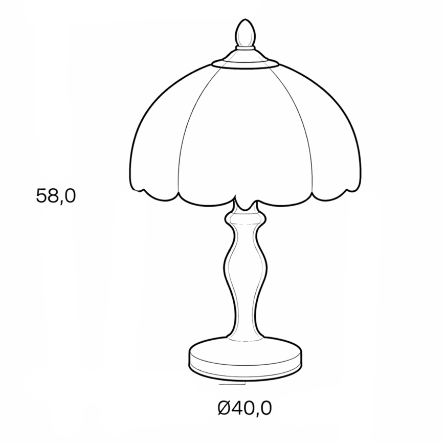 Brilagi - Tiffany vitrāžas galda lampa MIRABELLA 2xE27/60W/230V
