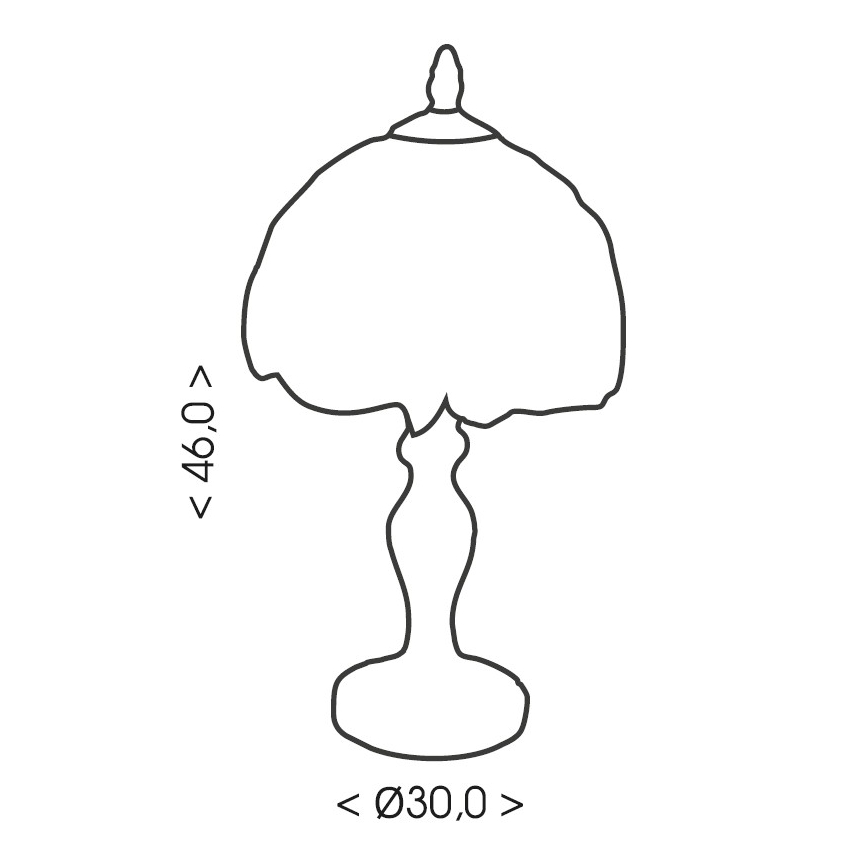 Brilagi - Tiffany vitrāžas galda lampa SIENNA 1xE27/60W/230V