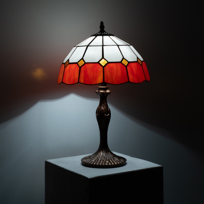 BRILAGI - Tiffany vitrāžas galda lampa SIENNA 1xE27/60W/230V