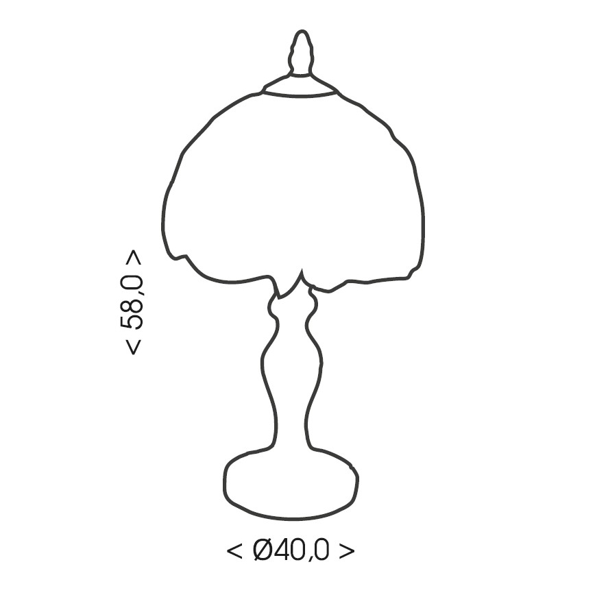 Brilagi - Tiffany vitrāžas galda lampa SIENNA 2xE27/60W/230V