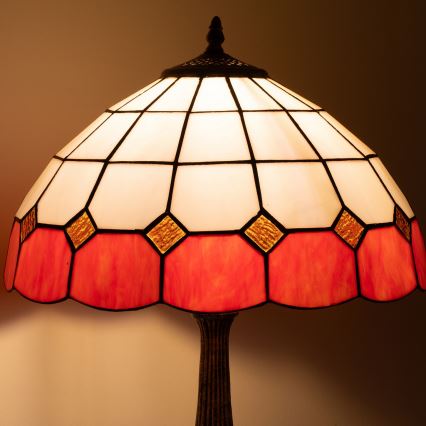 BRILAGI - Tiffany vitrāžas galda lampa SIENNA 2xE27/60W/230V